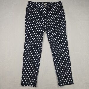 Michael Kors Women's Blue Pants White Polka Dot‎ Size 8